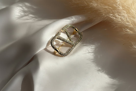 Broșă Golden Crystal
