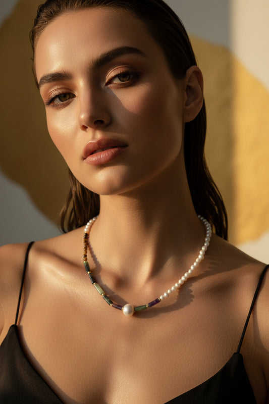 Colier cu perle naturale Alenna