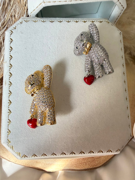 Брошка „Teddy Amour/ Silver