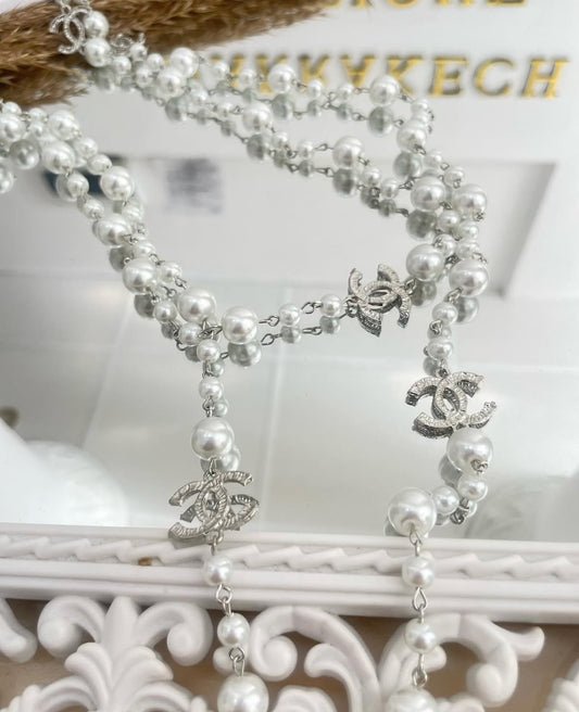 Дълга огърлица с перли