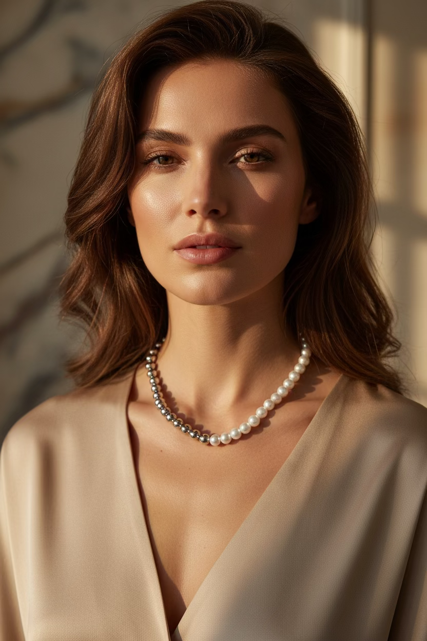 Colier elegant cu perle Lunéa