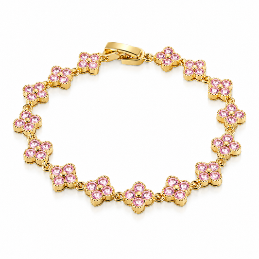 Елегантна тенис гривна Baby pink