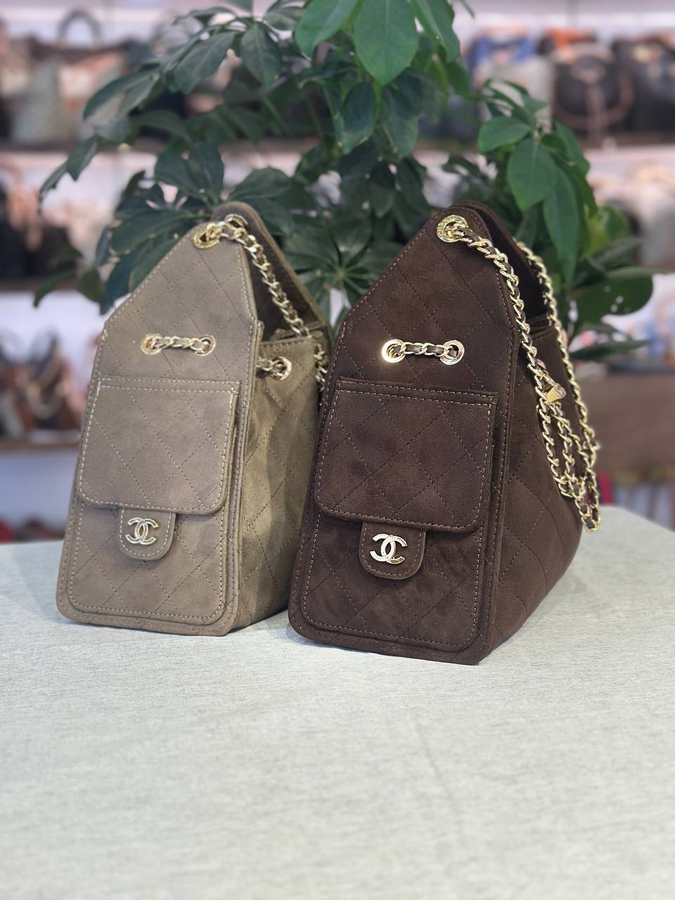 Велурена дамска Чанта