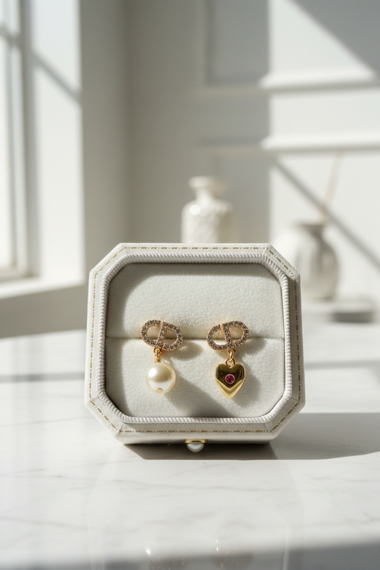 Елегантни обеци Golden Heart