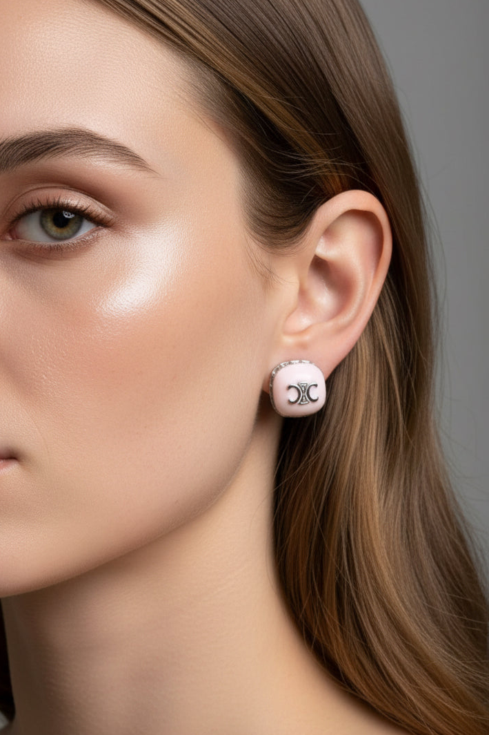 Обеци Baby Pink & Mint Crystal Stud