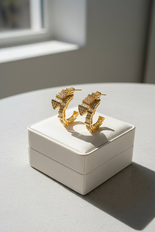 Cercei Eleganți Stella Gold