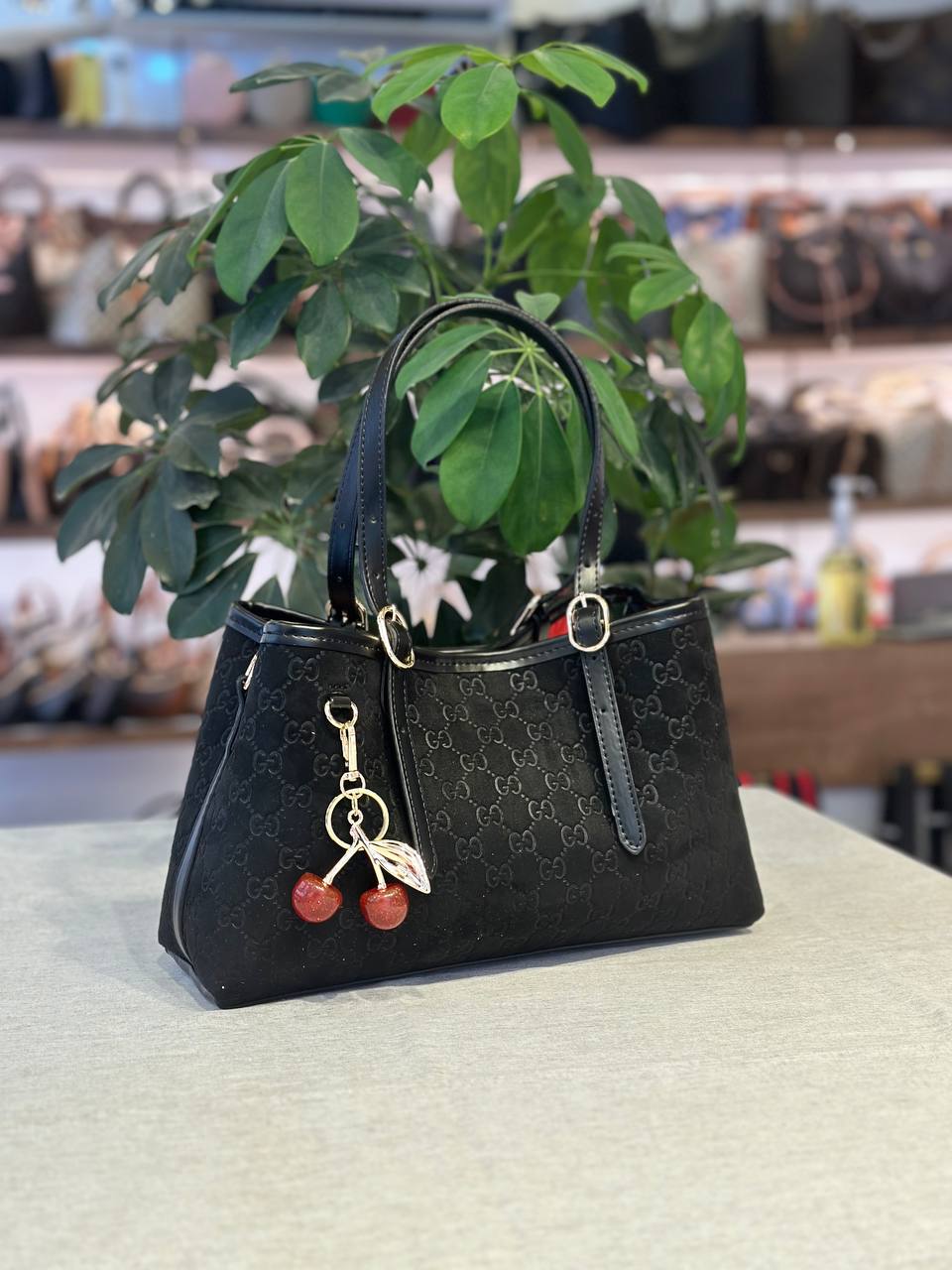 Дамска Чанта Велур Cherry